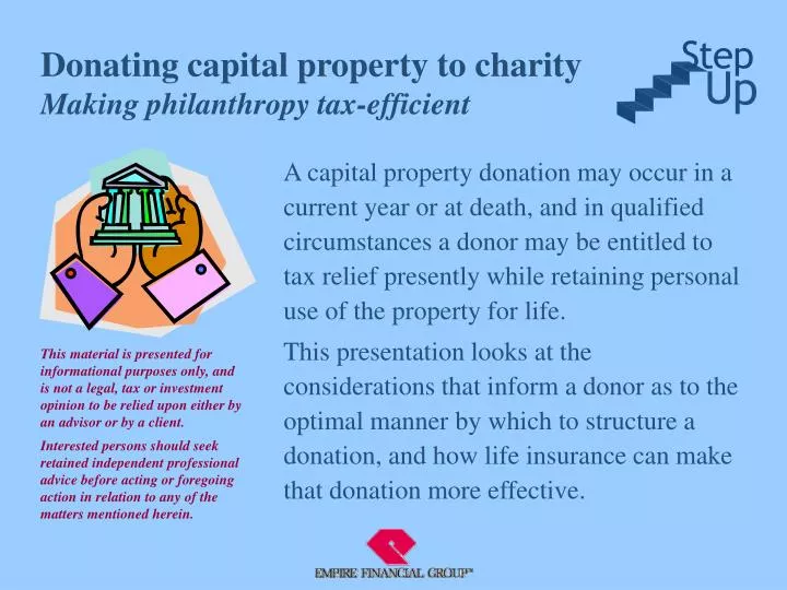 PPT - Donating capital property to charity Making philanthropy tax ...