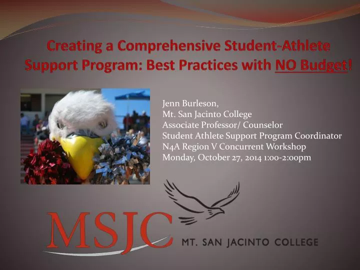 PPT Creating a Comprehensive StudentAthlete Support Program Best