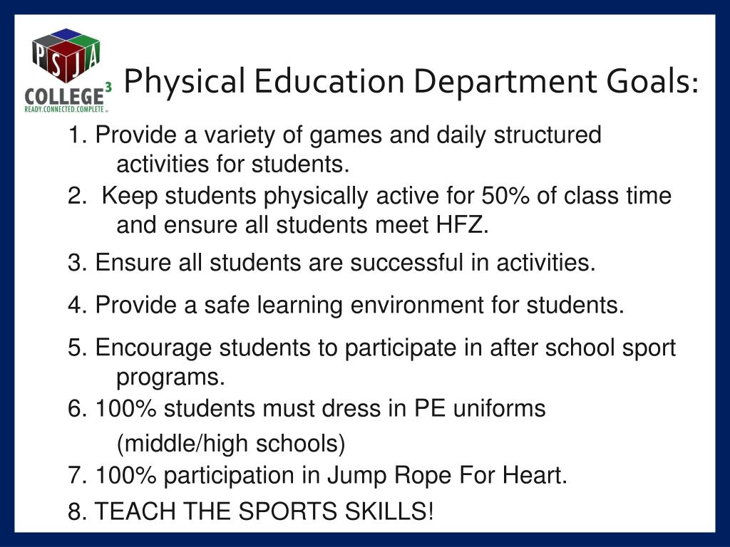 goals of physical education are