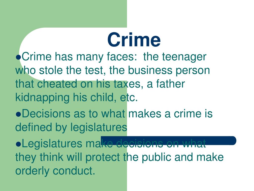 oral presentation on crime