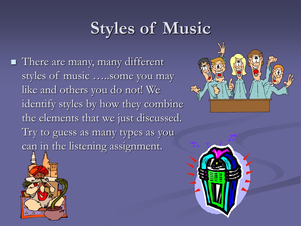 music styles presentation