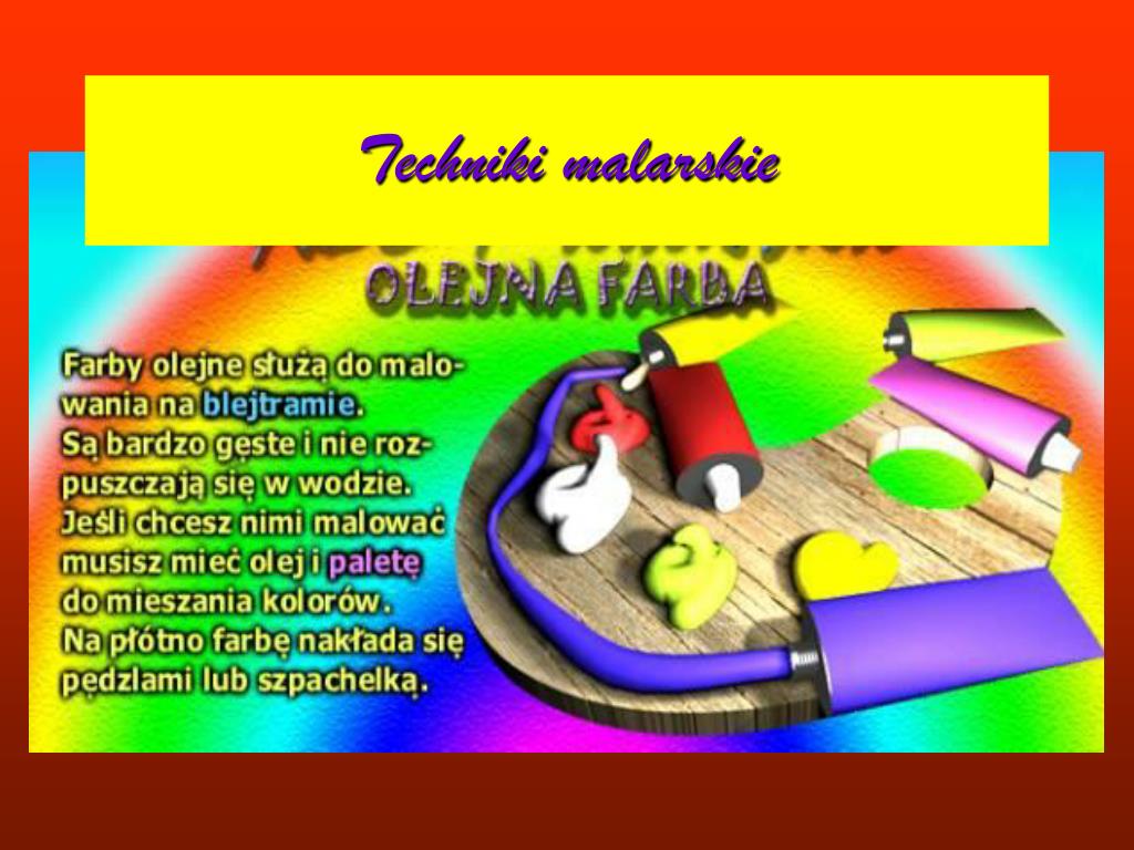 Techniki Malarskie Prezentacja Dla Dzieci PPT - ABC sztuki PowerPoint Presentation, free download - ID:6998189