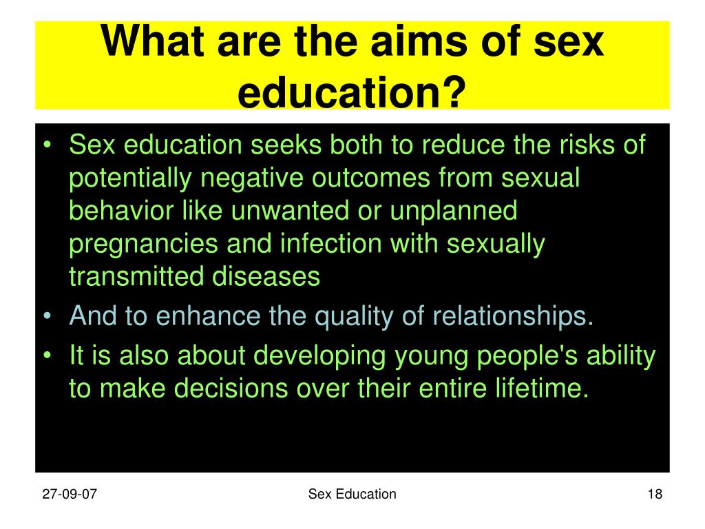 research on sex education