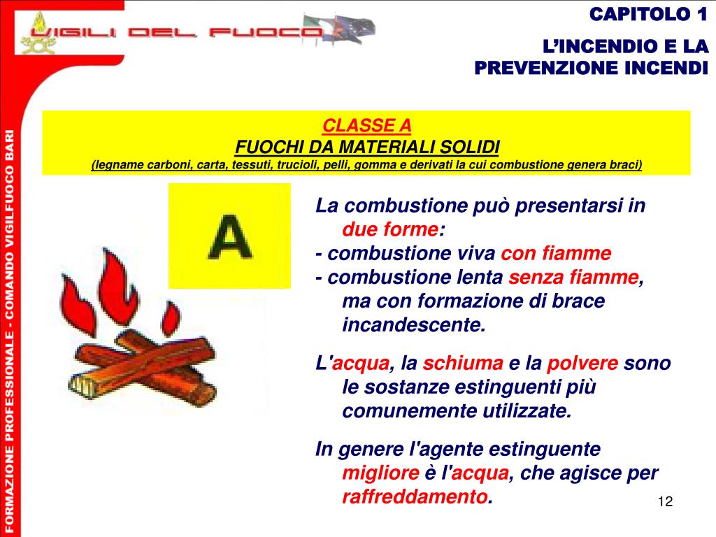 PPT - CAPITOLO 1 L’INCENDIO E LA PREVENZIONE INCENDI PowerPoint