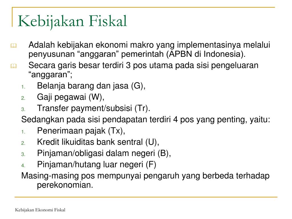 PPT - Kebijakan Ekonomi Fiskal PowerPoint Presentation 