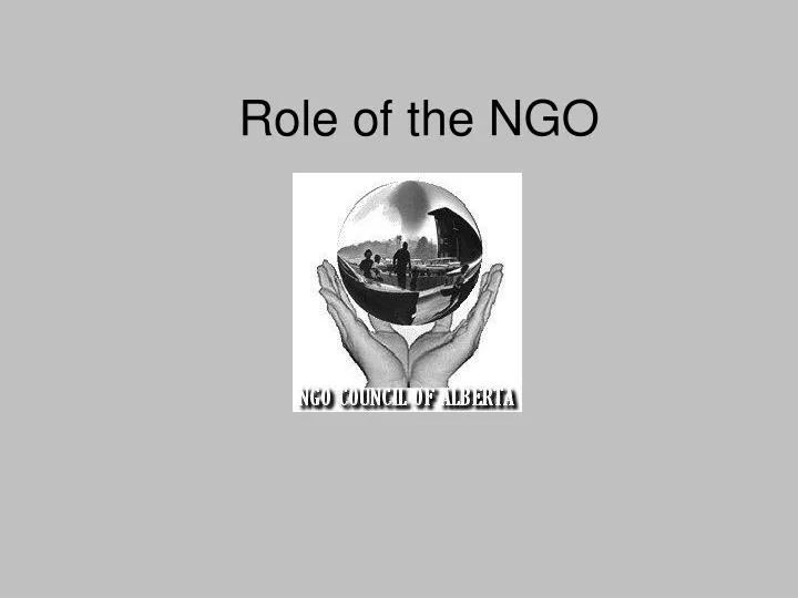 role of the ngo n.