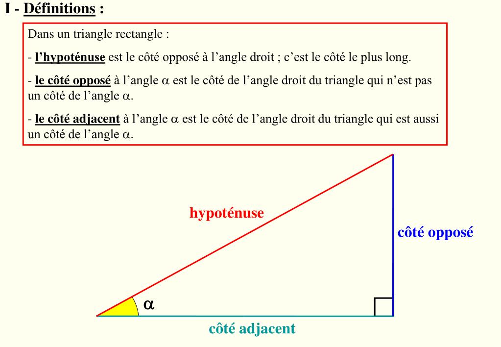 PPT Relations Trigonom triques Dans Le Triangle Rectangle PowerPoint PPT Relations Trigonom triques Dans Le Triangle Rectangle PowerPoint