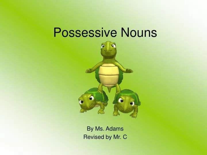 possessive nouns powerpoint presentation
