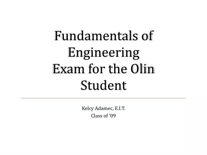 fundamentals of engineering exam