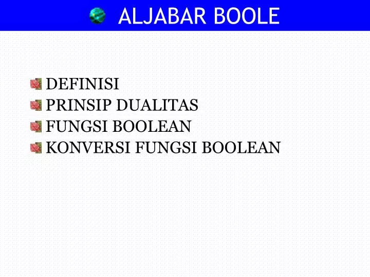 Ppt Aljabar Boole Powerpoint Presentation Free Download Id7009896 3253