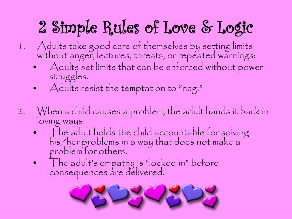 love and logic problem solving