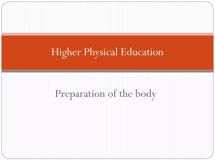 higher physical education n.