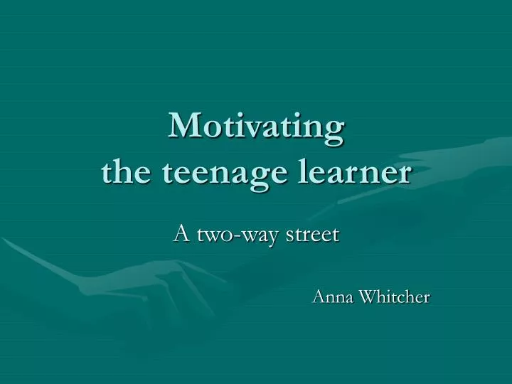 motivating the teenage learner n.