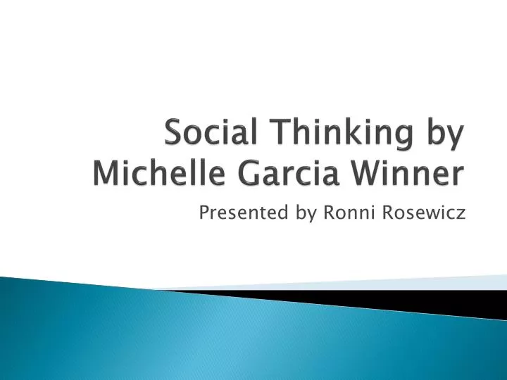 social thinking by michelle garcia winner n.