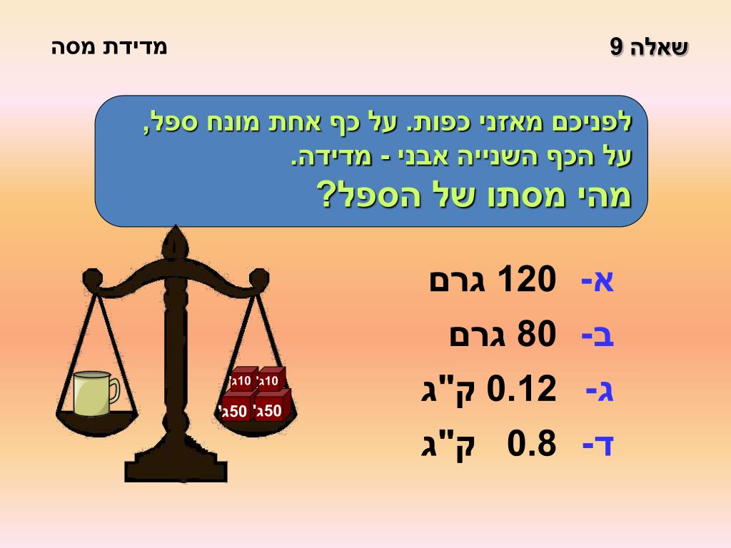 PPT - מסה ומשקל PowerPoint Presentation, free download - ID:7013634
