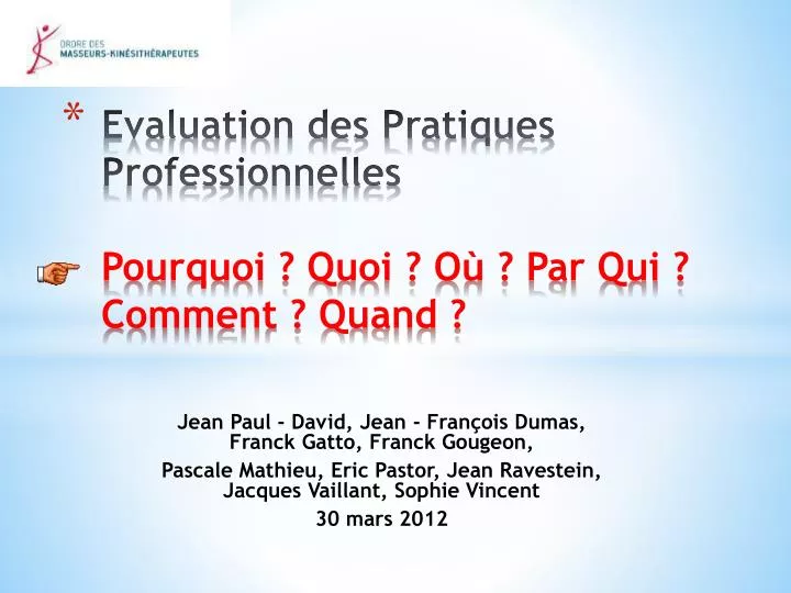 évaluation des pratiques professionnelles dans les établissements de santé