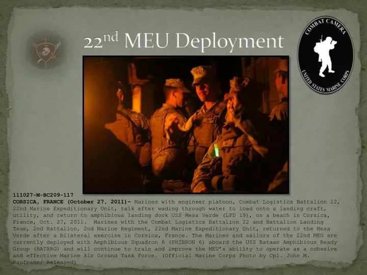 PPT 22 nd MEU Deployment PowerPoint Presentation, free download ID