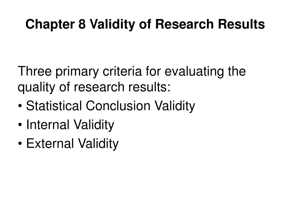 validity in research slideshare