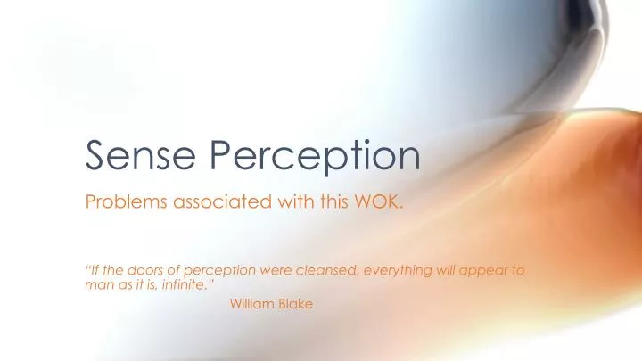 Ppt Sense Perception Powerpoint Presentation Free
