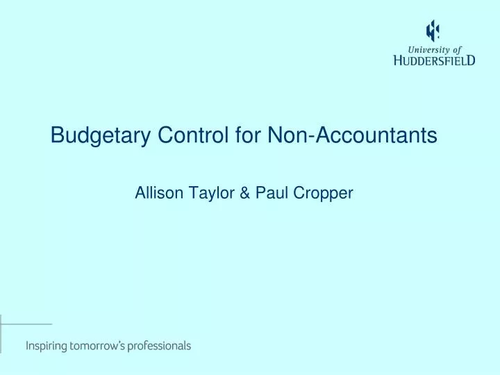 budgetary control for non accountants n.