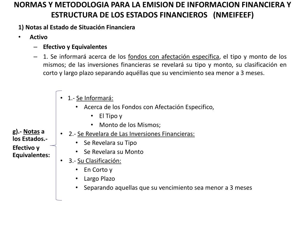 PPT - Antecedentes I).- Estructura de los Estados Financieros Básicos