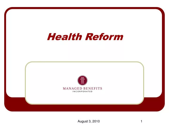health reform n.
