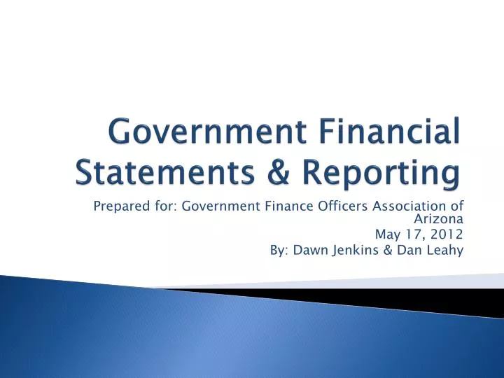government financial statements reporting n.