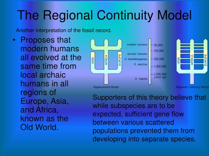 regional continuity model