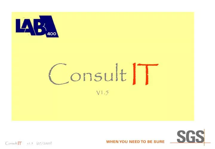 consult it v 1 5 n.