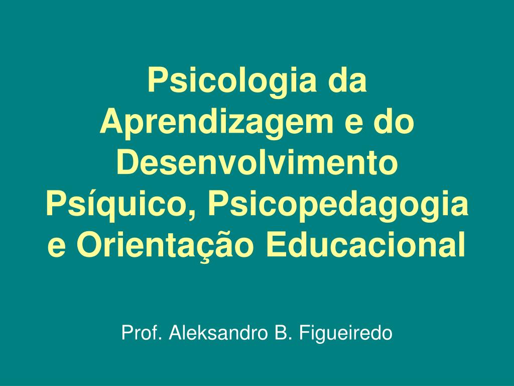 O psicopedagogo tem de pesquisar o potencial de aprendizagem da