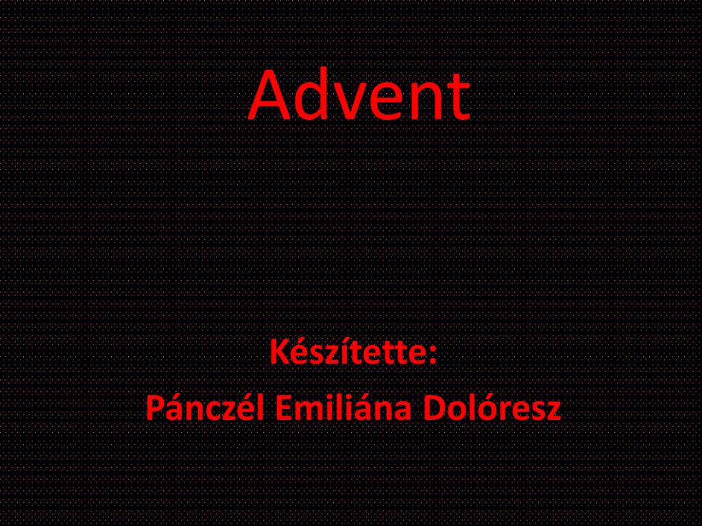 PPT - Advent PowerPoint Presentation, free download - ID:7021828