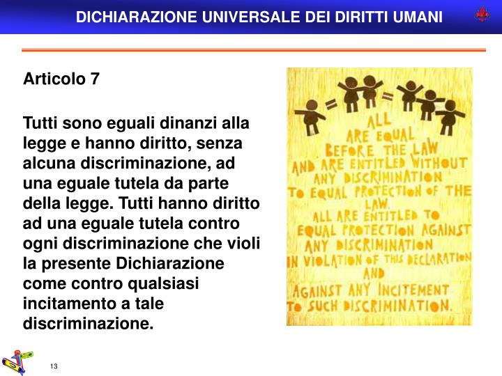 Articolo 26 Dichiarazione Universale Dei Diritti Umani PPT - DICHIARAZIONE UNIVERSALE DEI DIRITTI UMANI PowerPoint