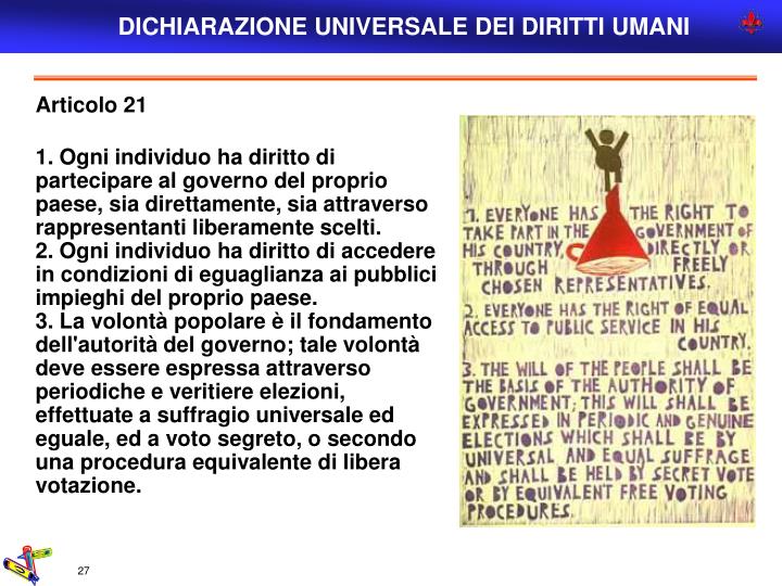 PPT - DICHIARAZIONE UNIVERSALE DEI DIRITTI UMANI PowerPoint