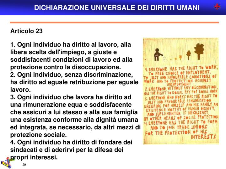 Articolo 3 Dichiarazione Universale Dei Diritti Umani PPT - DICHIARAZIONE UNIVERSALE DEI DIRITTI UMANI PowerPoint