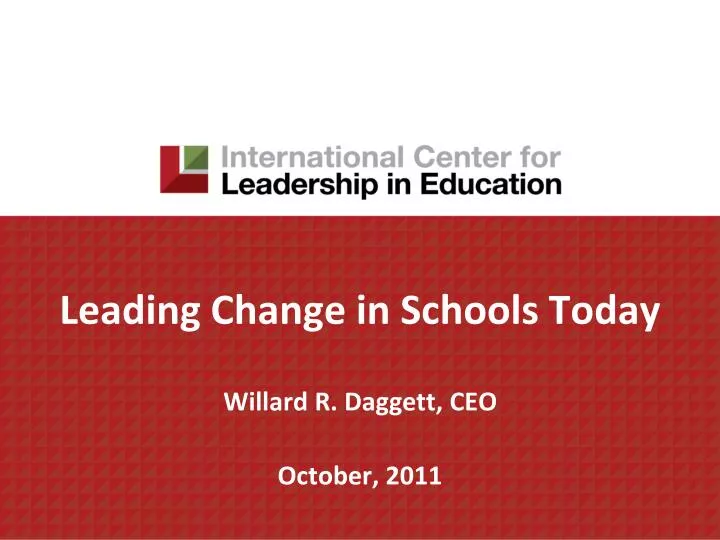 leading change in schools today n.