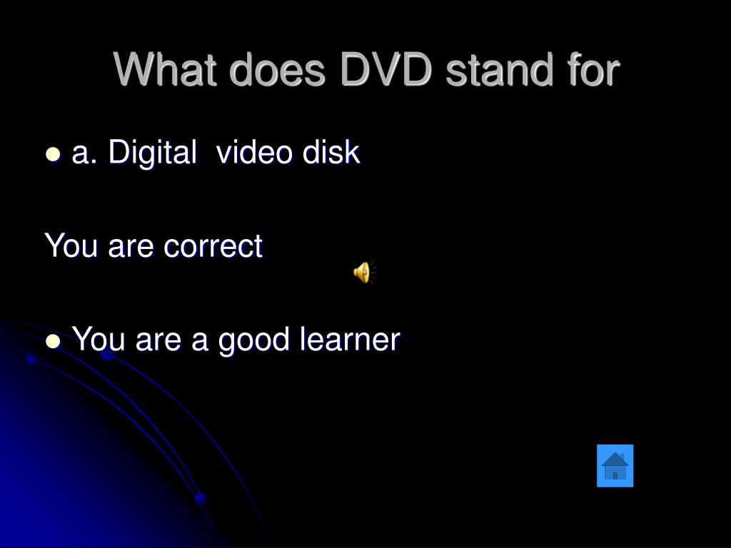 PPT - What does DVD stand for PowerPoint Presentation, free download -  ID:7023623