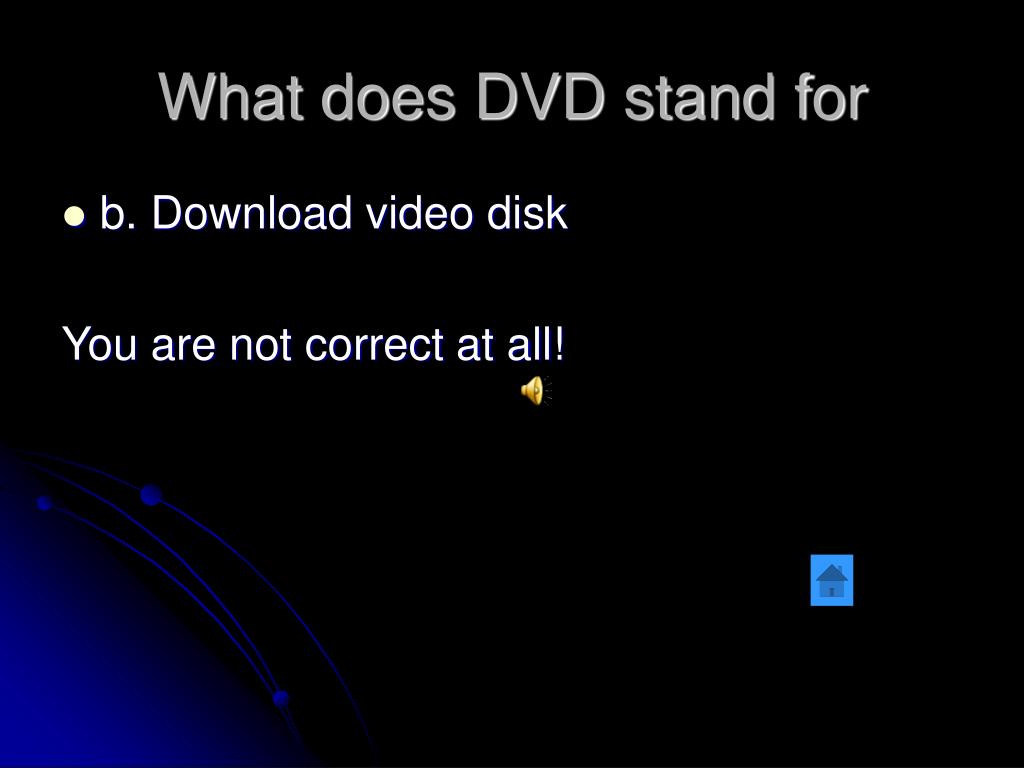 PPT - What does DVD stand for PowerPoint Presentation, free download -  ID:7023623