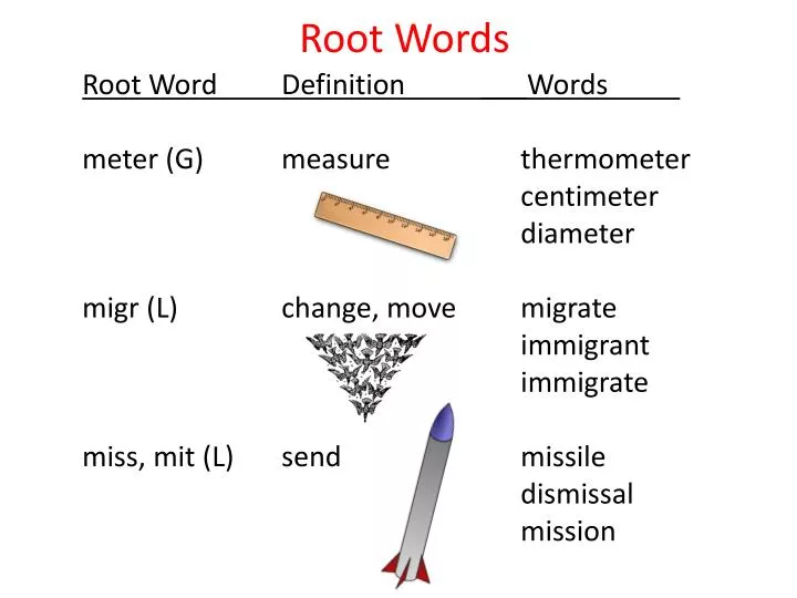 PPT - Root Words PowerPoint Presentation, free download - ID:7024050