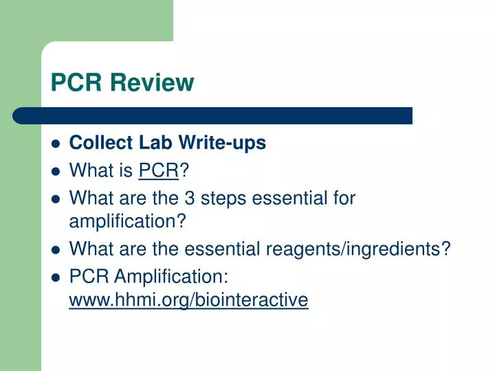 ppt pcr review powerpoint presentation id 7024324 what is pcr
