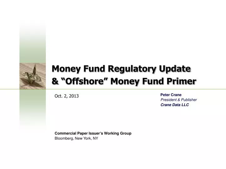 money fund regulatory update offshore money fund primer n.