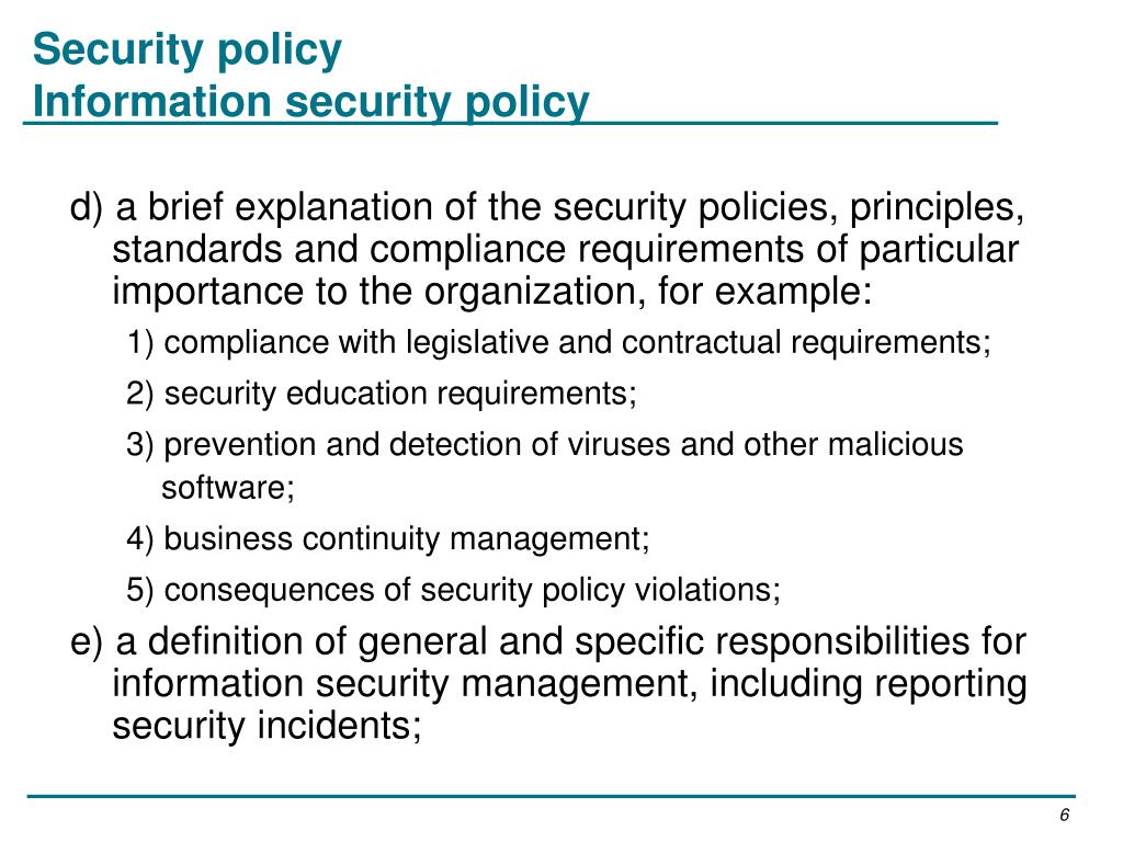 Sample Information Security Policy Template