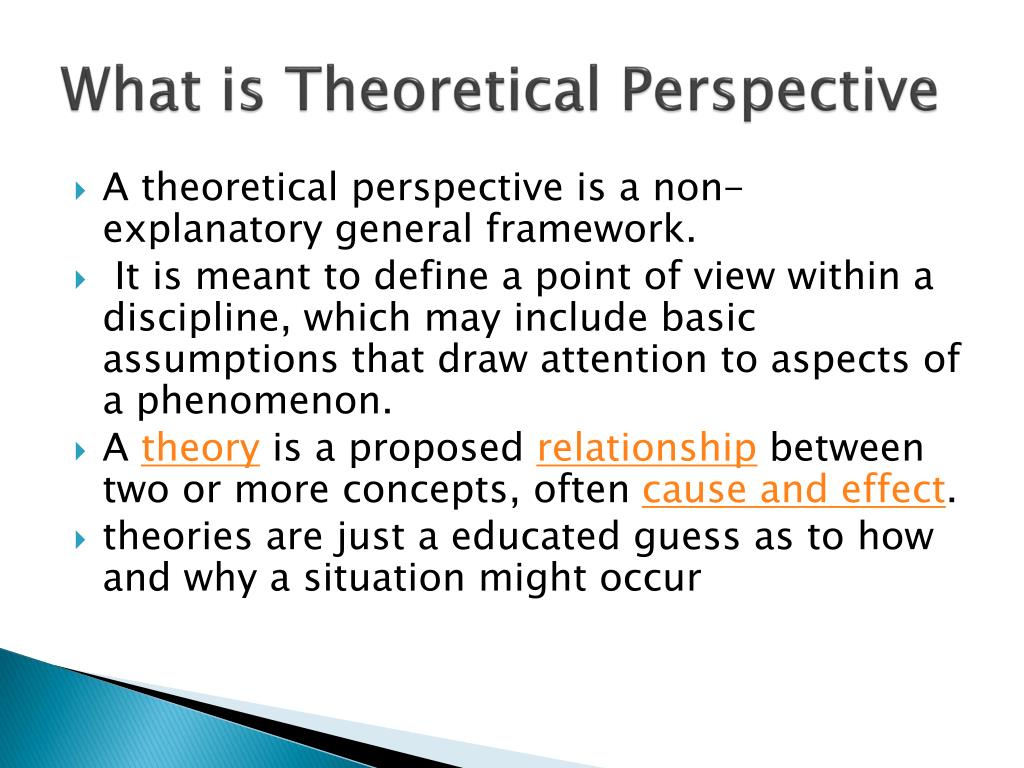 theoretical perspectives research paper