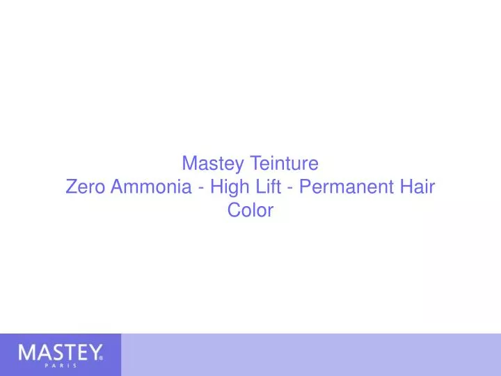 mastey teinture zero ammonia high lift permanent hair color n.