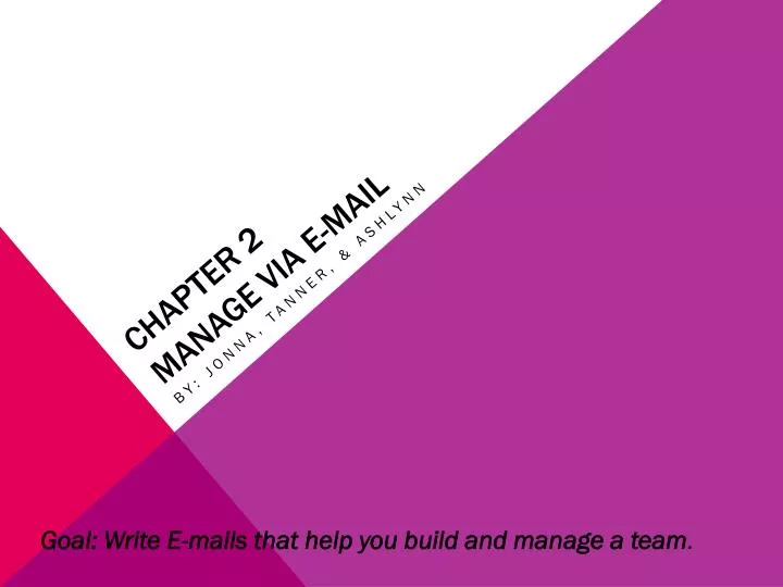 chapter 2 manage via e mail n.