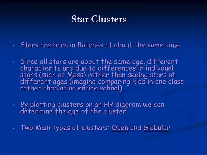 star clusters n.