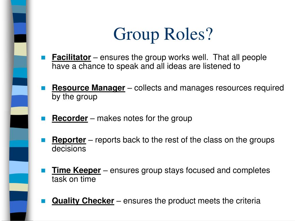 group work assignment roles