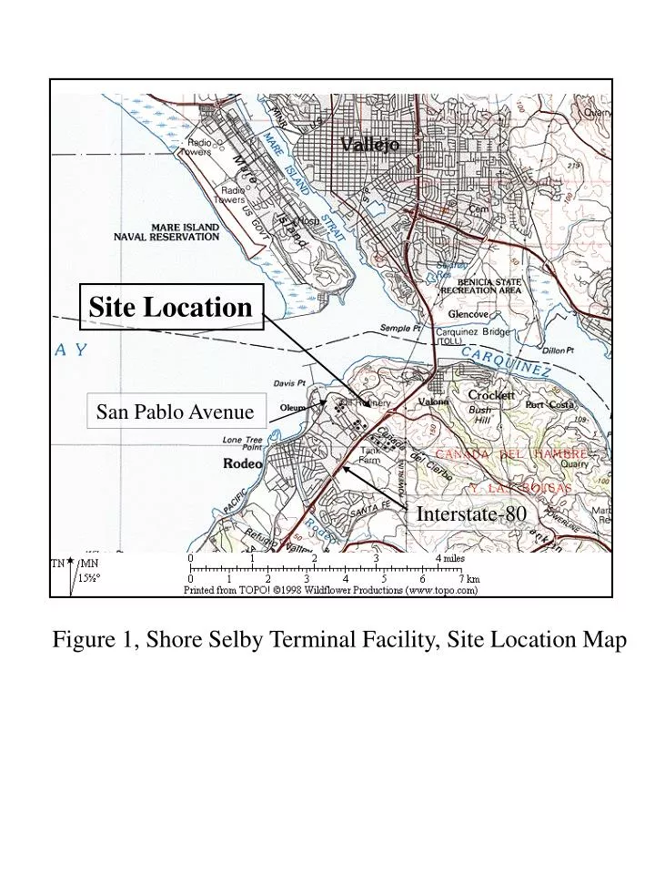 Ppt Figure 1 Shore Selby Terminal Facility Site Location Map Powerpoint Presentation Id