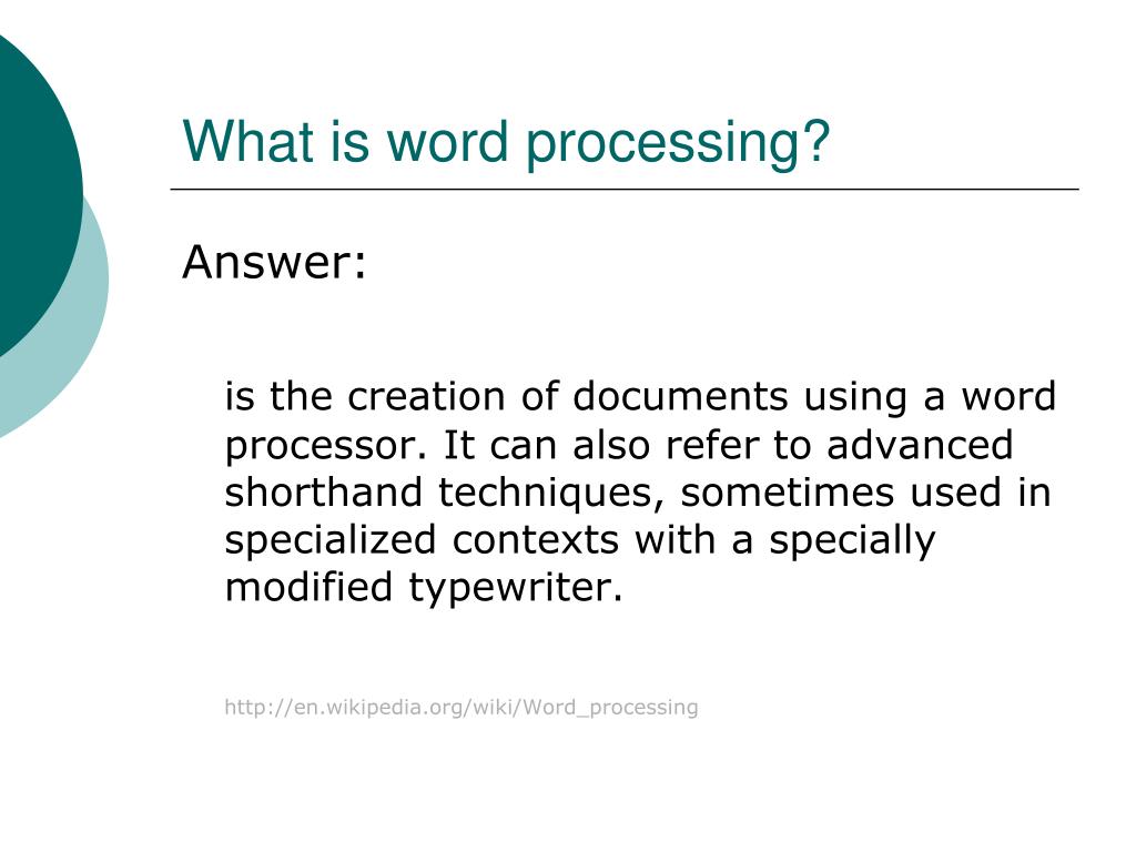 PPT Word Processing PowerPoint Presentation Free Download ID 7030724