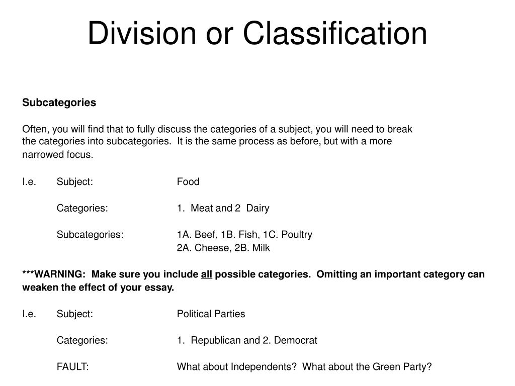 classification essay topics free