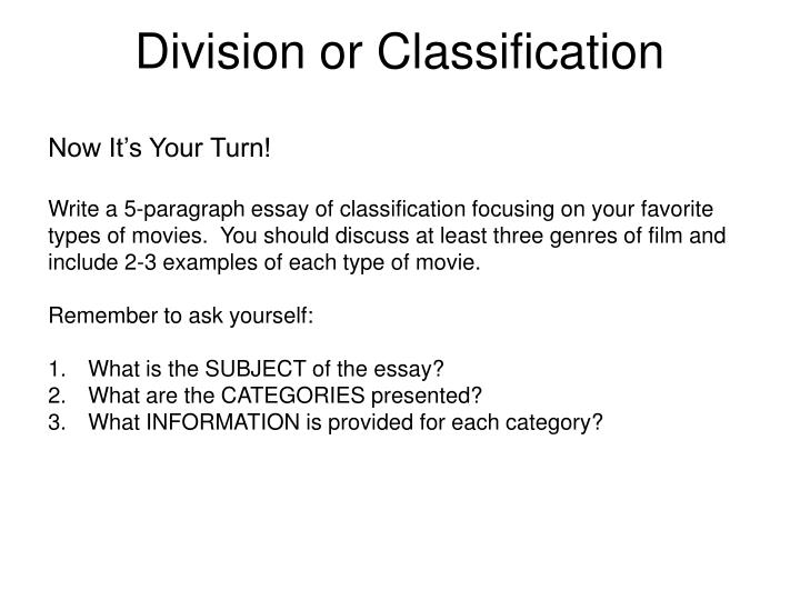 Division And Clasification Essay On Culture